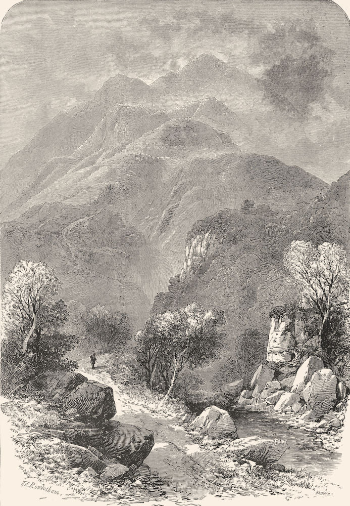 SCOTLAND. Western Highlands. Ben Venue c1886 old antique vintage print picture